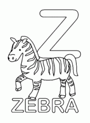 Z for zebra uppercase letter