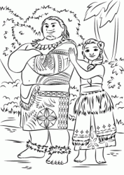 Chief Tui Waialiki Moana's father and Sina her brilliant mom