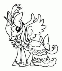 Princess Celestia with her cloak on her back