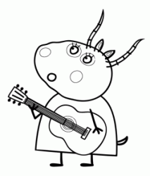 The teacher Madame Gazelle plays guitar