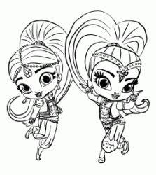 The twins Shimmer and Shine dance