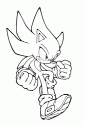 Angry Sonic holds his fists closed