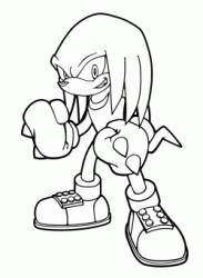 Knuckles the Echidna with his thorny fists