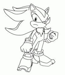 Shadow with fists closed