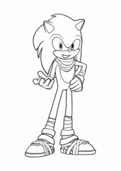 Sonic Boom with its brown scarf
