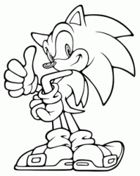 Sonic raises his thumb to say yes