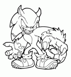 Sonic turned into Werehog