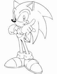 Sonic with crossed arms