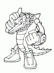 Vector the crocodile friend of Sonic