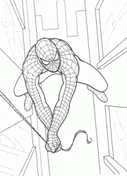 Spiderman flying