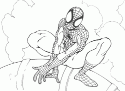 Spiderman on the roof