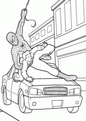 Spiderman to the rescue of a man