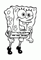 SpongeBob gets up on her toes