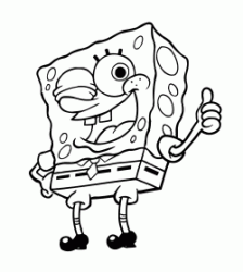 SpongeBob winks