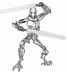 General Grievous pulls out his lightsaber