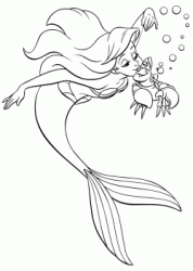 Ariel kisses Sebastian