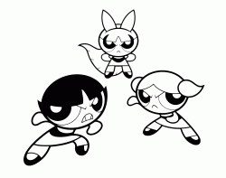 The Powerpuff Girls ready to attack