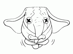 Fidgephant with its buttons in place of the eyes