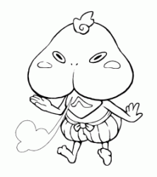 Yo kai Cheeksqueek with his huge cheeks