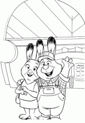 Bonnie e Stu Hopps the Judy's parents greet