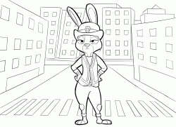 The bunny Judy Hopps in her uniform