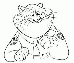 The sweet cheetah Benjamin Clawhauser with his uniform